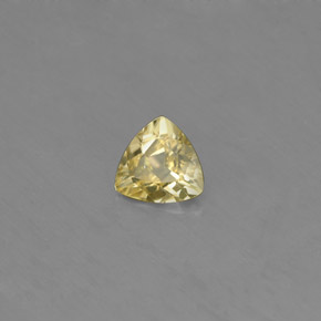 0.40캐럿 천연 녹빛 골든 크리소베릴, 트릴리언, 4.8×4.7 mm, VS