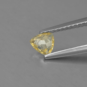 0.40캐럿 천연 녹빛 골든 크리소베릴, 트릴리언, 4.8×4.7 mm, VS