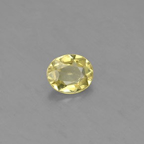0.56캐럿 천연 골든 그린 크리소베릴, 타원형 컷, 5.5×4.6 mm, VS