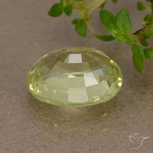 1.76캐럿 천연 Medium Light-Yellow 크리소베릴, 타원형 컷, 8.1×6.1 mm, VS