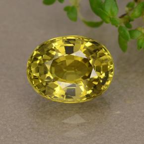1.89캐럿 천연 골든 그린 크리소베릴, 타원형 컷, 8.1×6.3 mm, VS