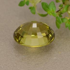 1.89캐럿 천연 골든 그린 크리소베릴, 타원형 컷, 8.1×6.3 mm, VS