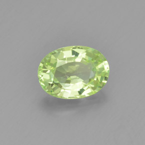 1.08캐럿 천연 골든 그린 크리소베릴, 타원형 컷, 7.1×5.2 mm, VVS-VS