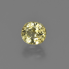 1.06캐럿 천연 골든 그린 크리소베릴, 타원형 컷, 5.8×5.4 mm, VVS-VS