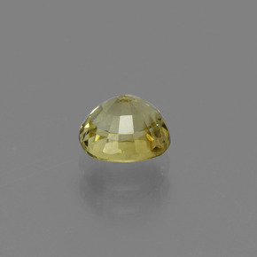 1.06캐럿 천연 골든 그린 크리소베릴, 타원형 컷, 5.8×5.4 mm, VVS-VS