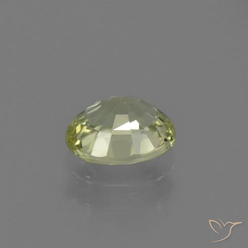 1.08캐럿 천연 라이트 그린 크리소베릴, 타원형 컷, 6.7×5.4 mm, VVS