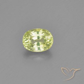 1.15ct 자연스러운 담황색 크리소베릴, 타원형, VVS