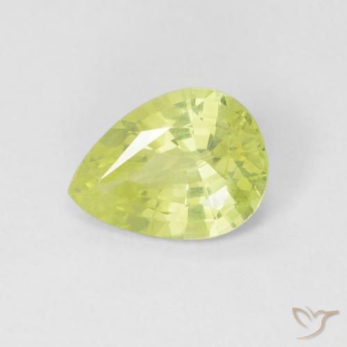 1.29ct 자연스러운 담황색 크리소베릴, 배 모양, VS