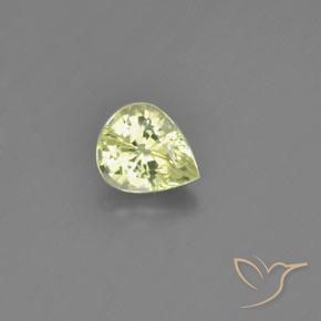 1.13ct 자연스러운 담황색 크리소베릴, 배 모양, VVS