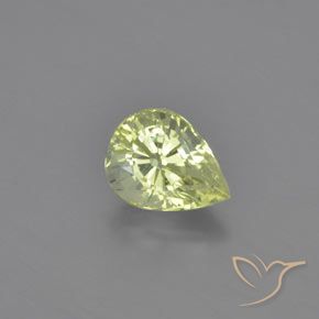 1.09ct 자연스러운 담황색 크리소베릴, 배 모양, VVS