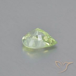 1.20캐럿 천연 밝은 노란색 녹색 크리소베릴, 배 모양, VVS