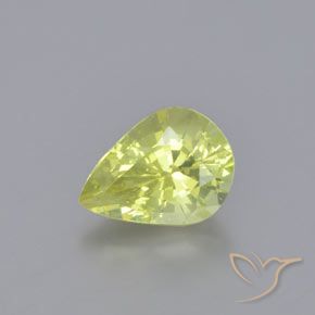 1.18ct 자연스러운 담황색 크리소베릴, 배 모양, VS