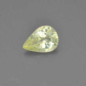 1.39캐럿 천연 미디엄 라이트 옐로우 크리소베릴, 배 모양, 8.8×6.4 mm, VVS
