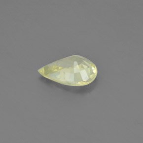 1.39캐럿 천연 미디엄 라이트 옐로우 크리소베릴, 배 모양, 8.8×6.4 mm, VVS