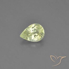 1.10ct 자연스러운 담황색 크리소베릴, 배 모양, VVS-VS