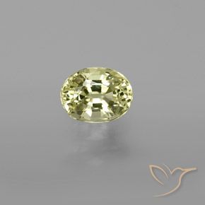 1.02ct 자연스러운 연노랑 크리소베릴, 타원형, VVS
