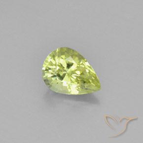 1.07ct 자연스러운 연노랑 크리소베릴, 배 모양, VVS