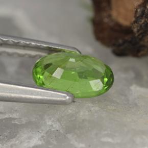 0.51캐럿 천연 그린 크리소베릴, 타원형 컷, 6×4.2 mm, VVS-VS