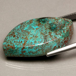 32.04캐럿 천연 멀티컬러 크리소콜라, 멋진 모양, 31.8×18.4 mm, 불투명체