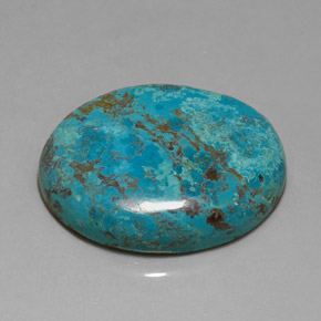 41.09캐럿 천연 멀티컬러 크리소콜라, 타원형 컷, 31.2×24.7 mm, 불투명체