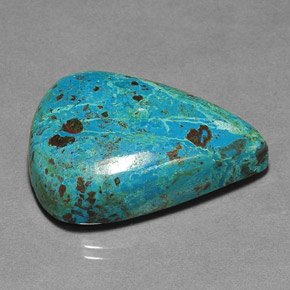 36.53캐럿 천연 멀티컬러 크리소콜라, 배 모양, 29.7×22.1 mm, 불투명체