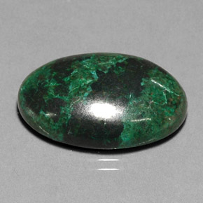 31.04캐럿 천연 멀티컬러 크리소콜라, 타원형 컷, 25×17.8 mm, 불투명체