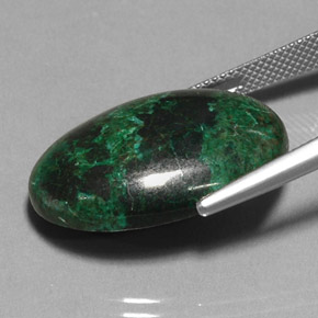 31.04캐럿 천연 멀티컬러 크리소콜라, 타원형 컷, 25×17.8 mm, 불투명체