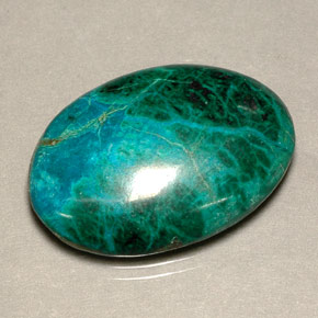 22.29캐럿 천연 멀티컬러 크리소콜라, 타원형 컷, 25.1×18.1 mm, 불투명체