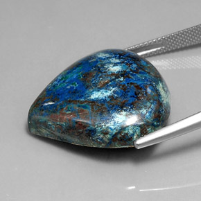 35.70캐럿 천연 멀티컬러 크리소콜라, 배 모양, 25.2×25.7 mm, 불투명체