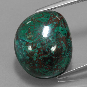 10.77캐럿 천연 멀티컬러 크리소콜라, 멋진 모양, 15×12.8 mm, 불투명체