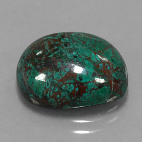 10.77캐럿 천연 멀티컬러 크리소콜라, 멋진 모양, 15×12.8 mm, 불투명체
