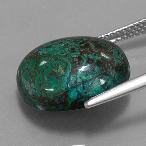10.77캐럿 천연 멀티컬러 크리소콜라, 멋진 모양, 15×12.8 mm, 불투명체