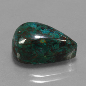 11.95캐럿 천연 멀티컬러 크리소콜라, 멋진 모양, 16.4×9.7 mm, 불투명체