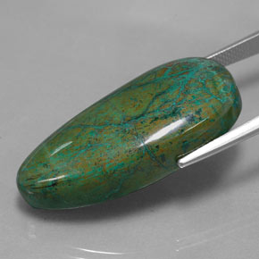 38.88캐럿 천연 다색 크리소콜라, 멋진 모양, 불투명체