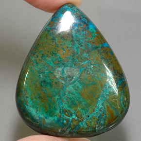 100.55캐럿 천연 멀티컬러 크리소콜라, 배 모양, 36.1×30.5 mm, 불투명체