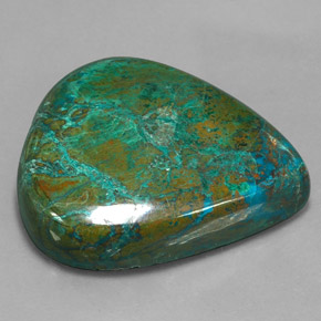 100.55캐럿 천연 멀티컬러 크리소콜라, 배 모양, 36.1×30.5 mm, 불투명체