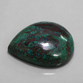 98.92캐럿 천연 멀티컬러 크리소콜라, 배 모양, 34.2×30.6 mm, 불투명체