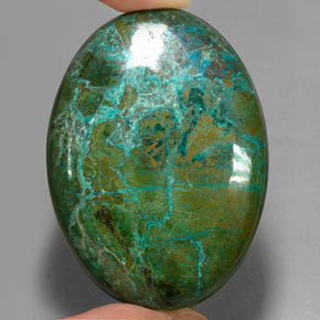 166.65캐럿 천연 멀티컬러 크리소콜라, 타원형 컷, 49.9×36.1 mm, 불투명체