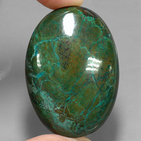 110.00캐럿 천연 멀티컬러 크리소콜라, 타원형 컷, 43.1×30.2 mm, 불투명체