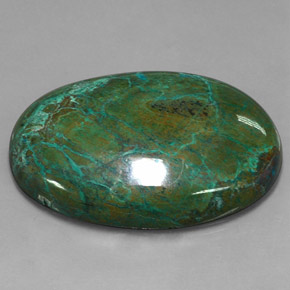 110.00캐럿 천연 멀티컬러 크리소콜라, 타원형 컷, 43.1×30.2 mm, 불투명체