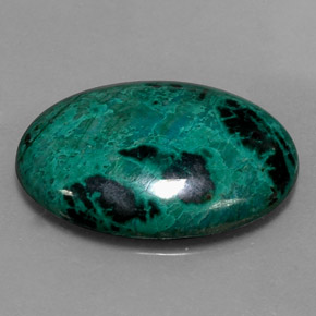 20.62캐럿 천연 멀티컬러 크리소콜라, 타원형 컷, 25.1×18.1 mm, 불투명체