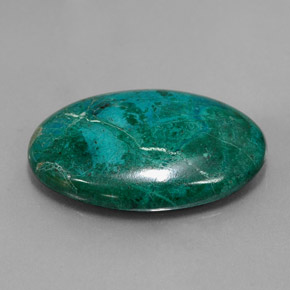 23.20캐럿 천연 멀티컬러 크리소콜라, 타원형 컷, 25×18.1 mm, 불투명체