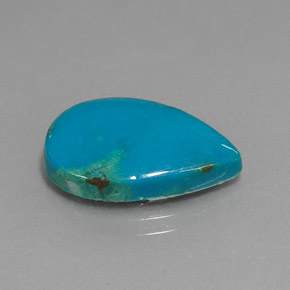 6.88캐럿 천연 멀티컬러 크리소콜라, 배 모양, 18.8×11.5 mm, 불투명체