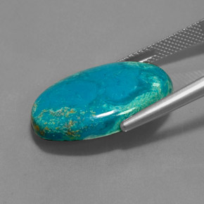 13.12캐럿 천연 멀티컬러 크리소콜라, 타원형 컷, 23.4×16.6 mm, 불투명체