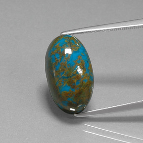 10.67캐럿 천연 다색 크리소콜라, 타원형 컷, 불투명체