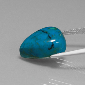 13.32캐럿 천연 다색 크리소콜라, 배 모양, 불투명체