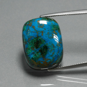 28.39캐럿 천연 다색 크리소콜라, 쿠션 컷, 불투명체