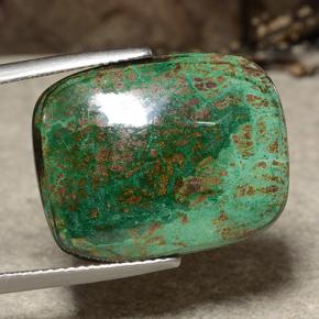 17.99캐럿 천연 다색 크리소콜라, 쿠션 컷, 불투명체