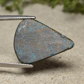 27.27캐럿 천연 다색 크리소콜라, 배 모양, 불투명체