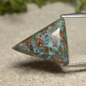 12.09캐럿 천연 다색 크리소콜라, 일조, 불투명체